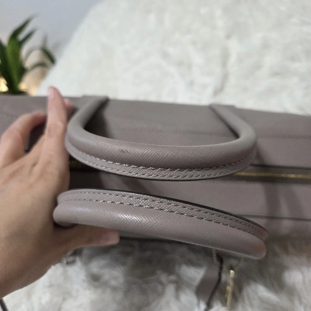 Coach Bleeker Saffiano Riley Carryall Large Crossbody Bag Taupe #30149 - Picture 16 of 16